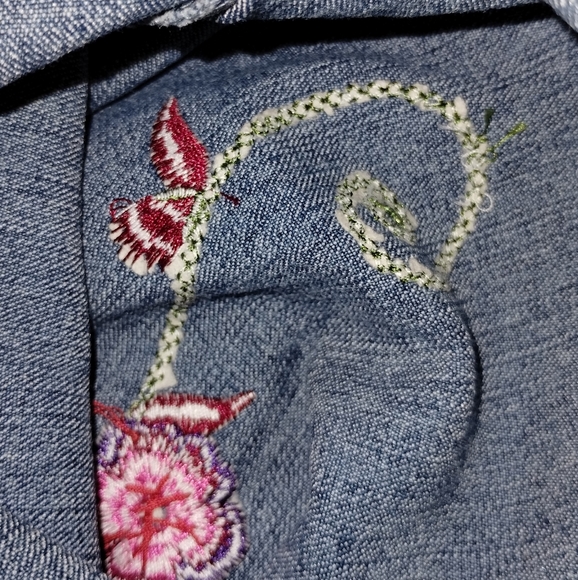 JORDACHE JEANS Flare Pink Purple Green Embroidery Vintage Vibes Barbiecore - Picture 6 of 16